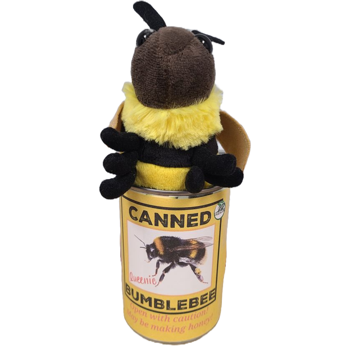 Queenie the Canned Bumblebee - Eco-Friendly Recycled Plush
