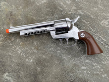 Load image into Gallery viewer, Gonher Cowboy Paladin Style 12 Shot Cap Gun Revolver - Black & Shiny Brown Grip