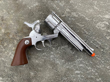 Load image into Gallery viewer, Gonher Cowboy Paladin Style 12 Shot Cap Gun Revolver - Black & Shiny Brown Grip