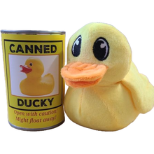 Load image into Gallery viewer, Canned Ducky | Plush Rubber Ducky Stuffed Animal | Gift