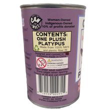 Load image into Gallery viewer, Hazel the Canned Platypus Stuffed Animal Plush w/Funny Jokes