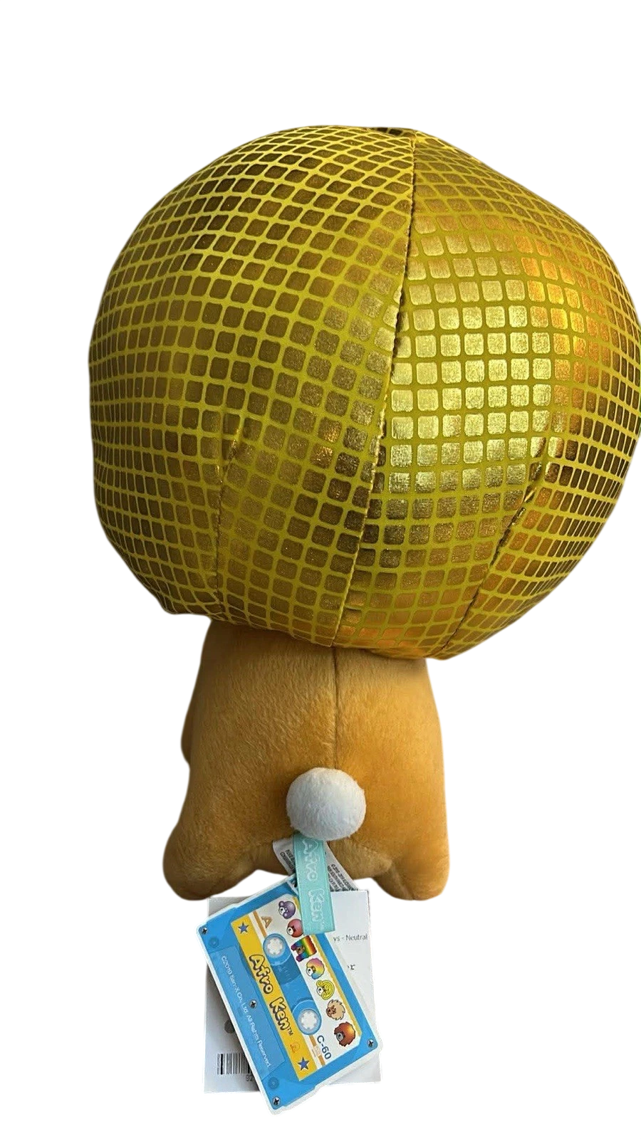 San-X Afro Ken Dog 14" Mirror Ball Gold Plush Disco 2019