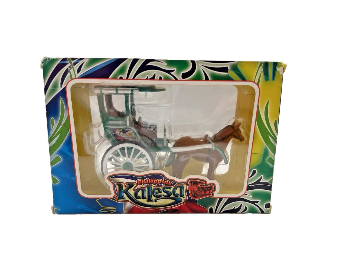 Horse Drawn Carriage Miniature Decor - Philippine Kalesa - Green