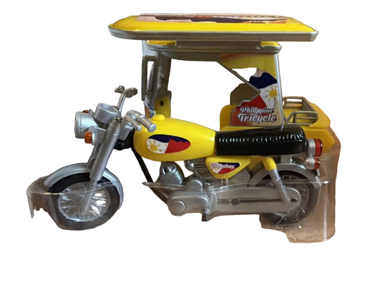 Miniature Philippine Tricycle / Motorcycle & Sidecar Diecast