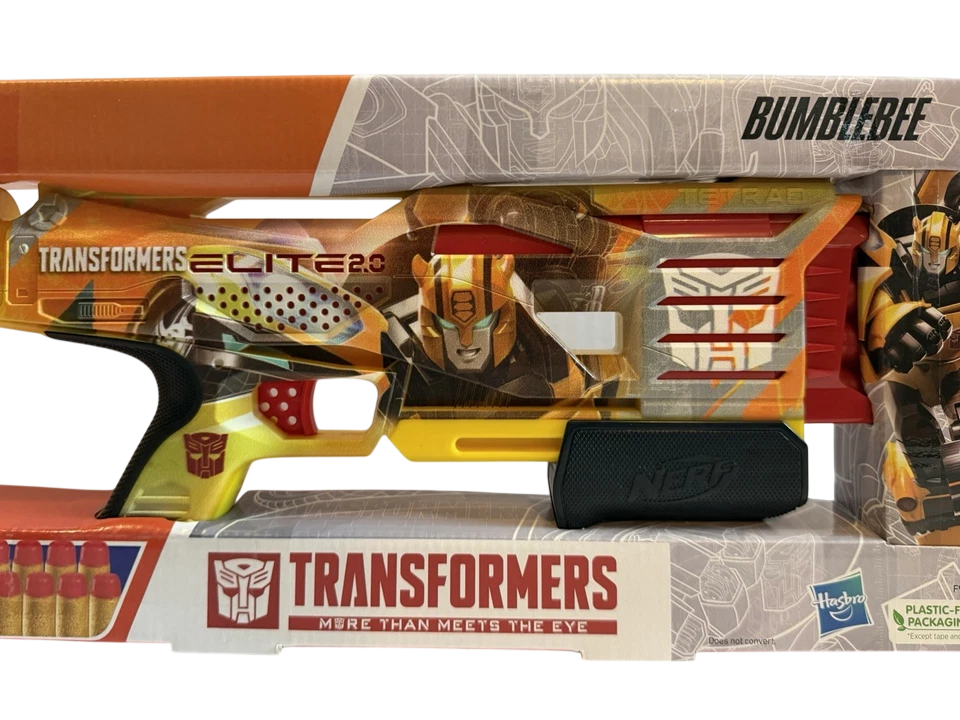 NERF Transformers Elite 2.0 Bumblebee Dart Blaster w/ 8 Darts