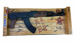AK-47 Close Combat Model 8 Shot Gonher Toy Cap Gun Rifle - Black Finish
