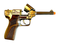 Load image into Gallery viewer, Gonher German Luger Style Pistol 8 Shot Die-Cast Cap Gun - Silver Finish 3