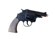 Load image into Gallery viewer, Gonher Police Series Filigreed 12 Shot Cap Gun Revolver - Black 1
