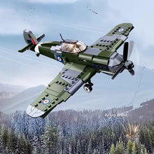 Load image into Gallery viewer, WW2 Spitfire Warplane Fighting Airplane Set with 1 Mini Figure 3