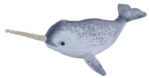 Wild Republic Living Ocean Collection Narwhal 20" Plush Toy Stuffed Animal