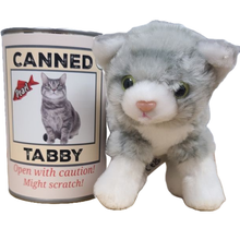 Load image into Gallery viewer, Canned Gray Tabby | Rescue Cat | Eco-Friendly Recycled Gift
