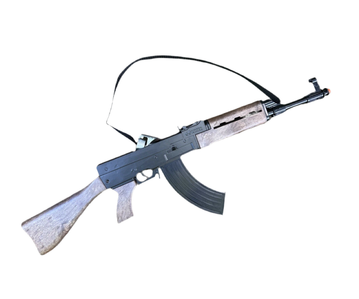 GONHER Modern AK-47 Style 8 Shot Toy Cap Gun Rifle - Black Finish 138/6