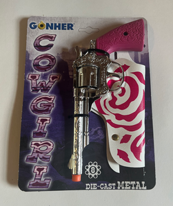 Cowgirl Pink & Silver Cap Gun & Holster  Gift Set 8