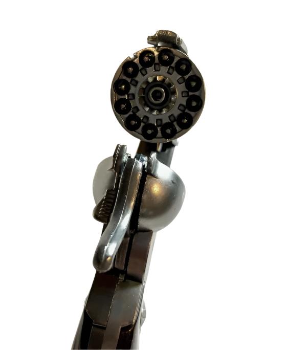 Gonher Classic Cowboy Cavalry Style 12 Shot Cap Gun Revolver - Silver & Brown Grip 5