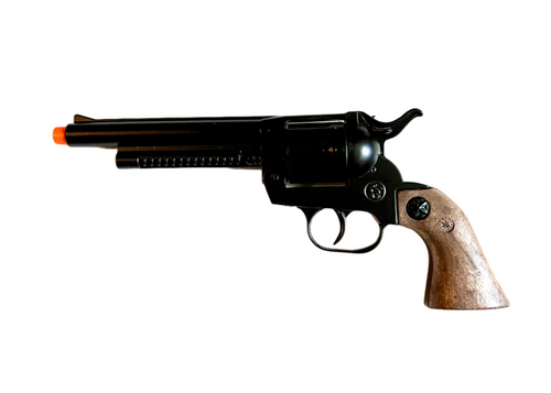 Gonher Cowboy Paladin Style 12 Shot Cap Gun Revolver - Black & Brown Grip 1