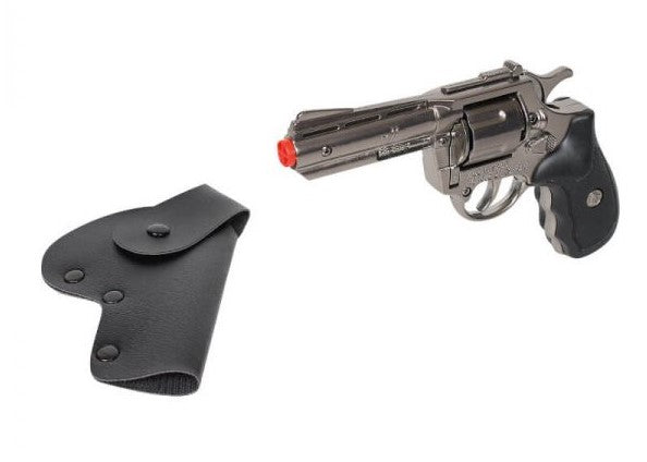 Gonher Toys 357 Magnum Chrome Finish 8 shot Cap Gun Revolver & Holster Playset 2