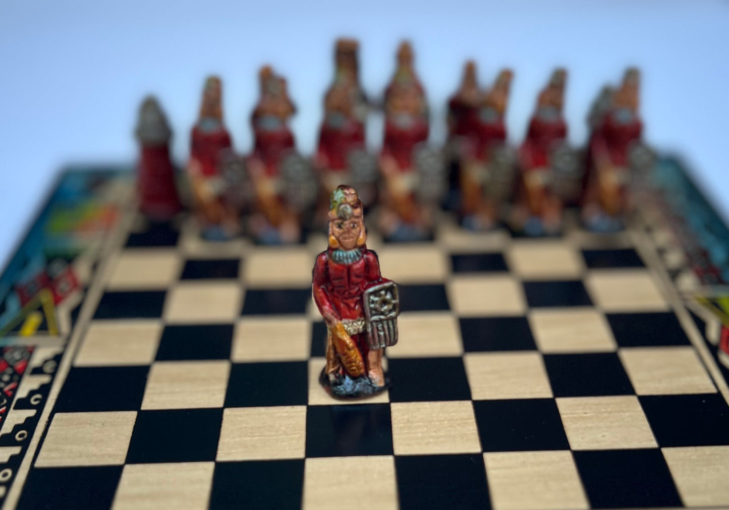 Hand crafted & Hand Painted Inca Vs Spanish Conquerors Chess 12