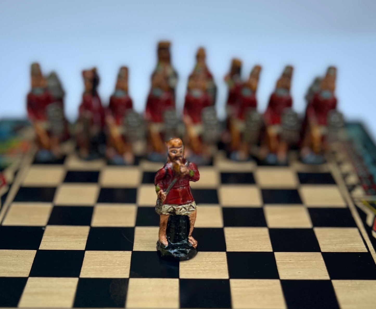 Hand crafted & Hand Painted Inca Vs Spanish Conquerors Chess 14