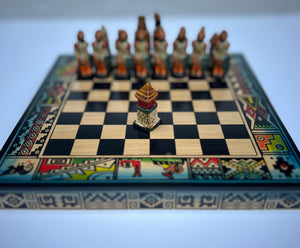 Hand crafted & Hand Painted Inca Vs Spanish Conquerors Chess 19