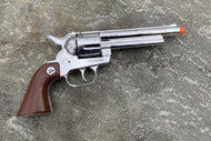 Gonher Cowboy Paladin Style 12 Shot Cap Gun Revolver - Black & Shiny Brown Grip
