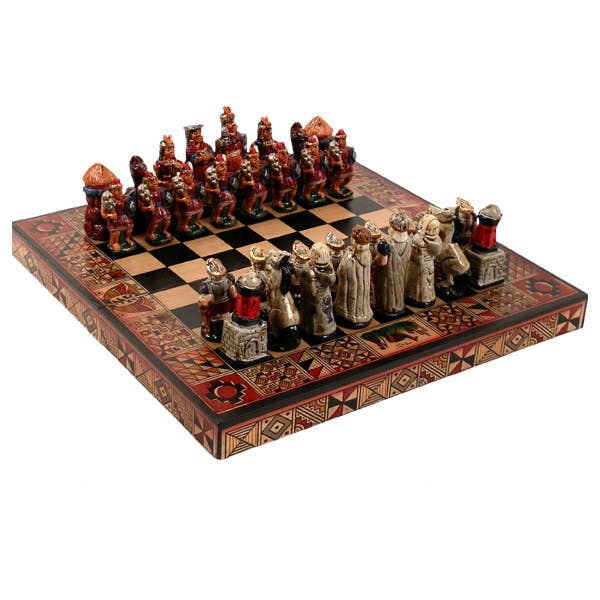 Inca and Spanish Conquerors Chess Set - Square Small 8" x 8" 1