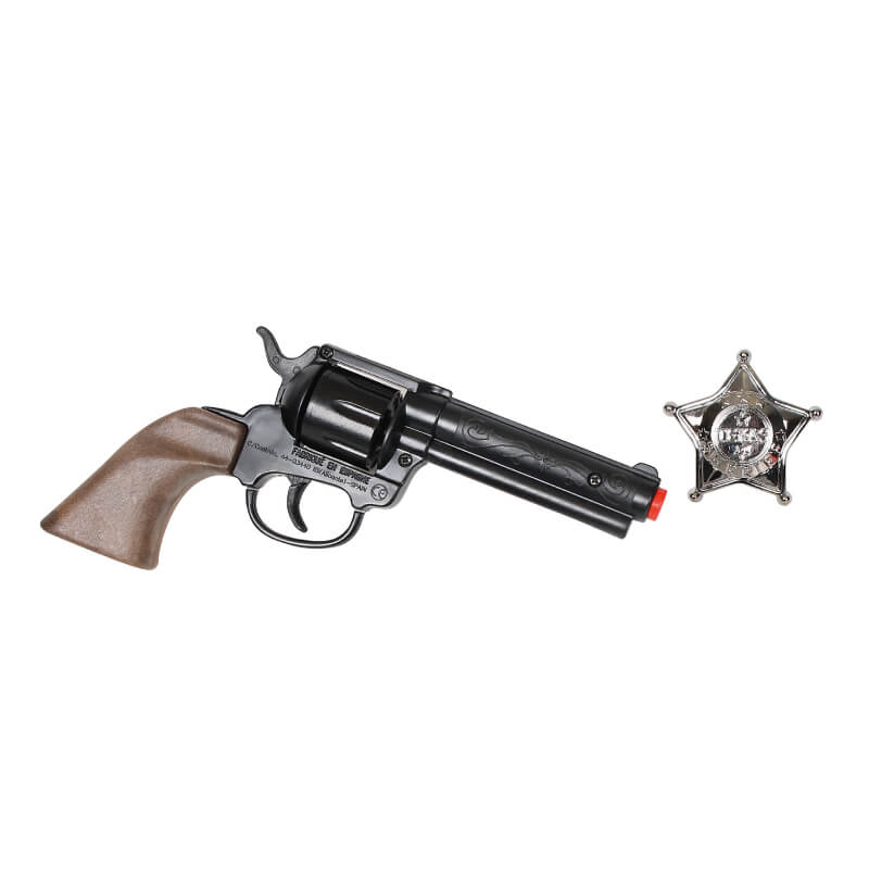 Old West Filigreed 8-Shot Cap Gun & Star Badge Set 2