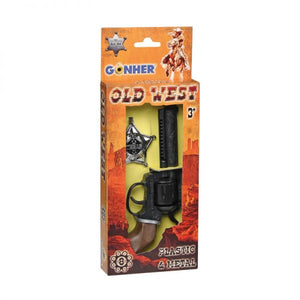 Old West Filigreed 8-Shot Cap Gun & Star Badge Set 3