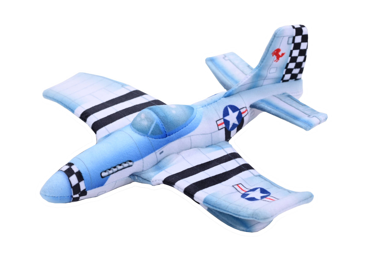 Plush Huggers Aircraft P-51 Stuffed Animal 8" 1