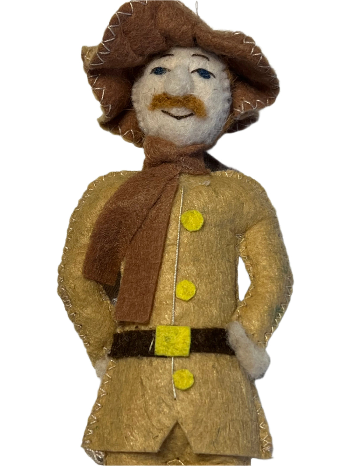 Artisan Teddy Roosevelt Ornament Doll