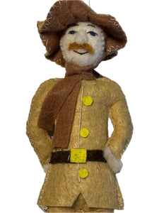 Artisan Teddy Roosevelt Ornament Doll