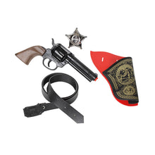 Load image into Gallery viewer, Wild West 4pc Cap Gun, Holster, Belt &amp; Star Badge Playset 3
