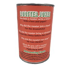 Load image into Gallery viewer, Canned Rooster | Farm Animal Plush w/Jokes | Unique Gift
