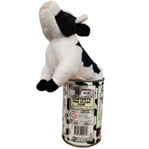 Canned Cow | Stuffed Farm Animal Plush w/Jokes | Unique Gift