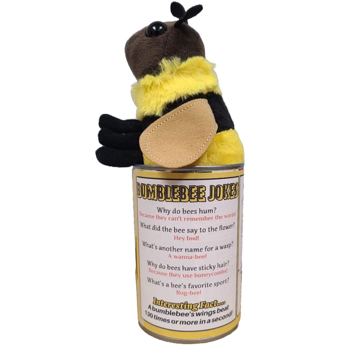 Queenie the Canned Bumblebee - Eco-Friendly Recycled Plush