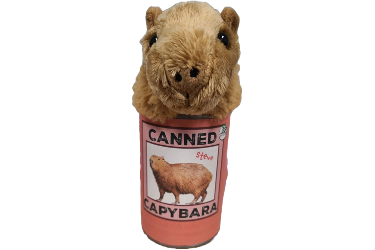 Steve the Canned Capybara | Stuffed Animal Plush w/Jokes