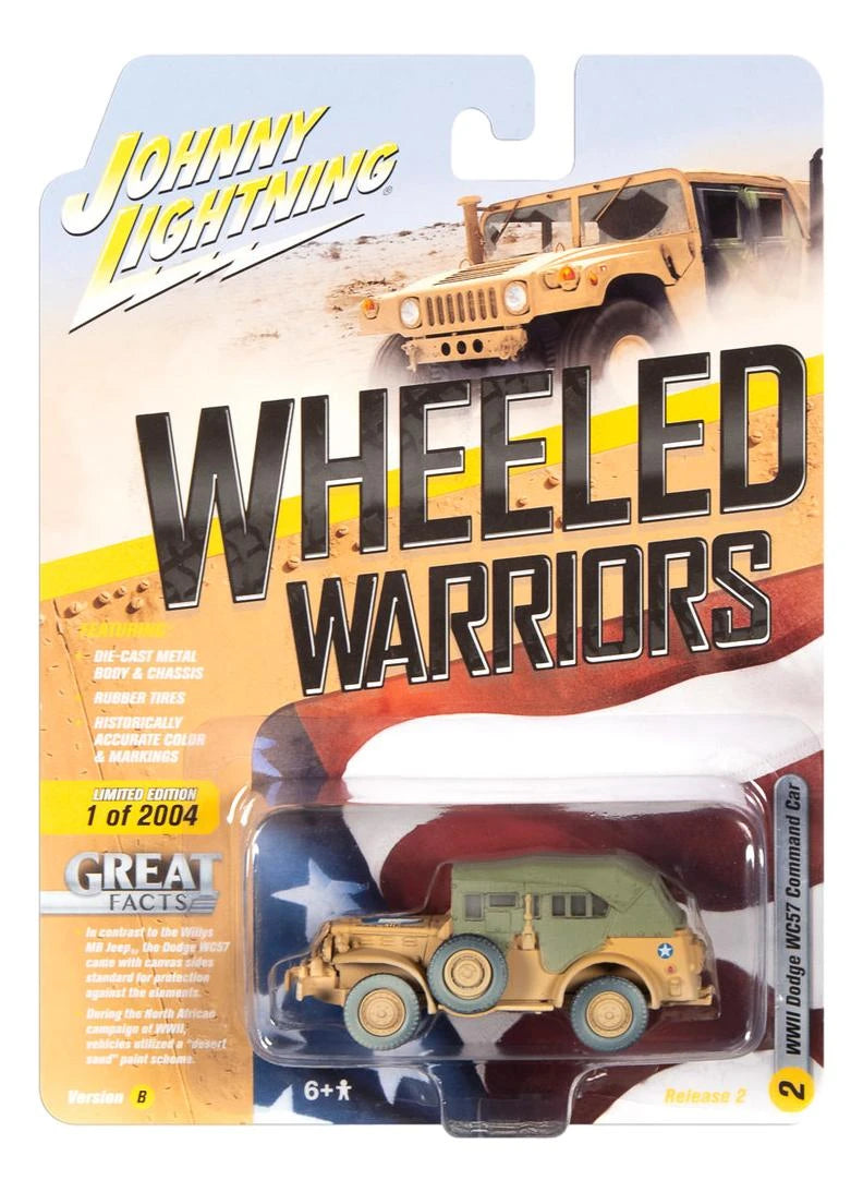 Johnny Lightning Wheeled Warriors WWII Dodge WC57 Command Car