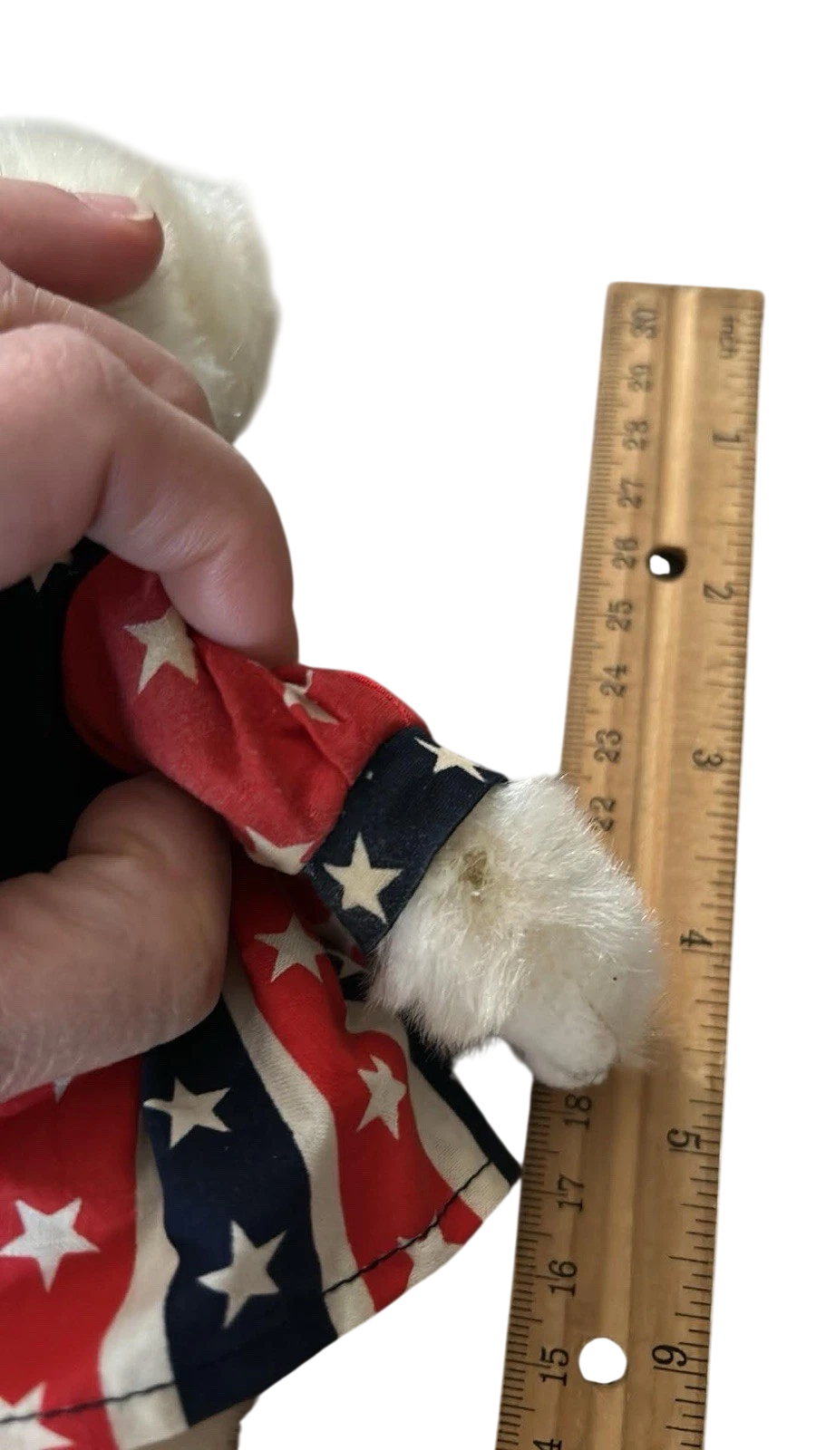 TY Beanie Baby Franny Bear 4th of July Americana * Retired c1993