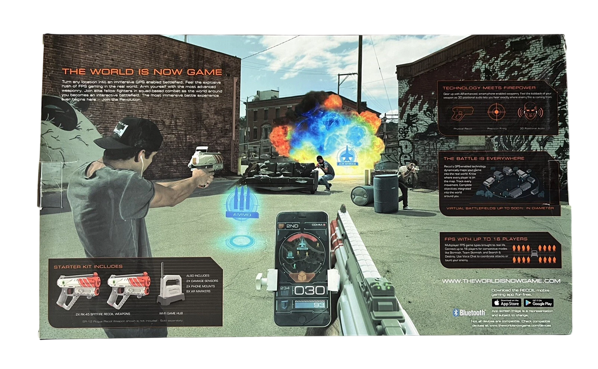 Recoil Laser Tag Starter Set, GPS enabled Multi-Player Smartphone Game
