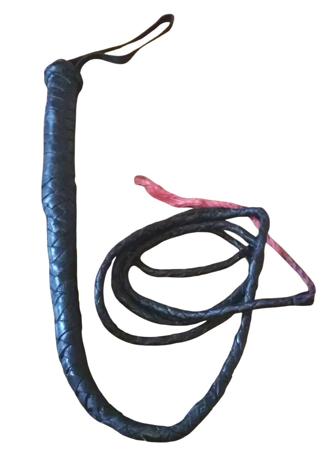 Indiana Jones Catwoman 6' Black Hand Braided Leather Bullwhip Bull Whip