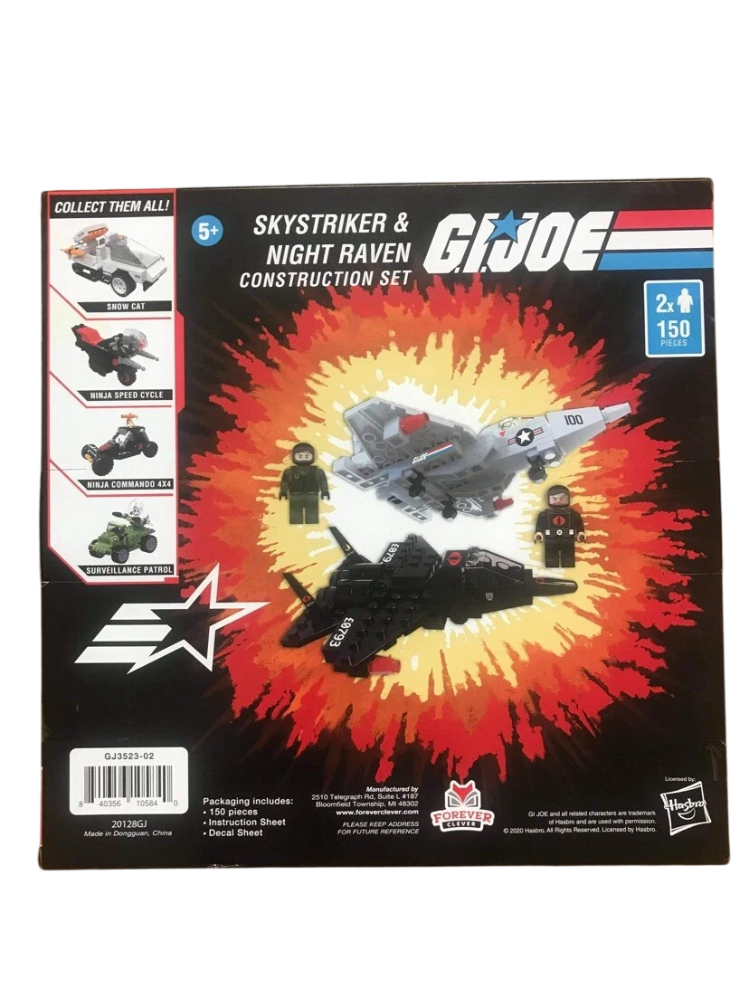 Hasbro GI Joe Construction Sets SkyStriker & Night Raven 150pcs