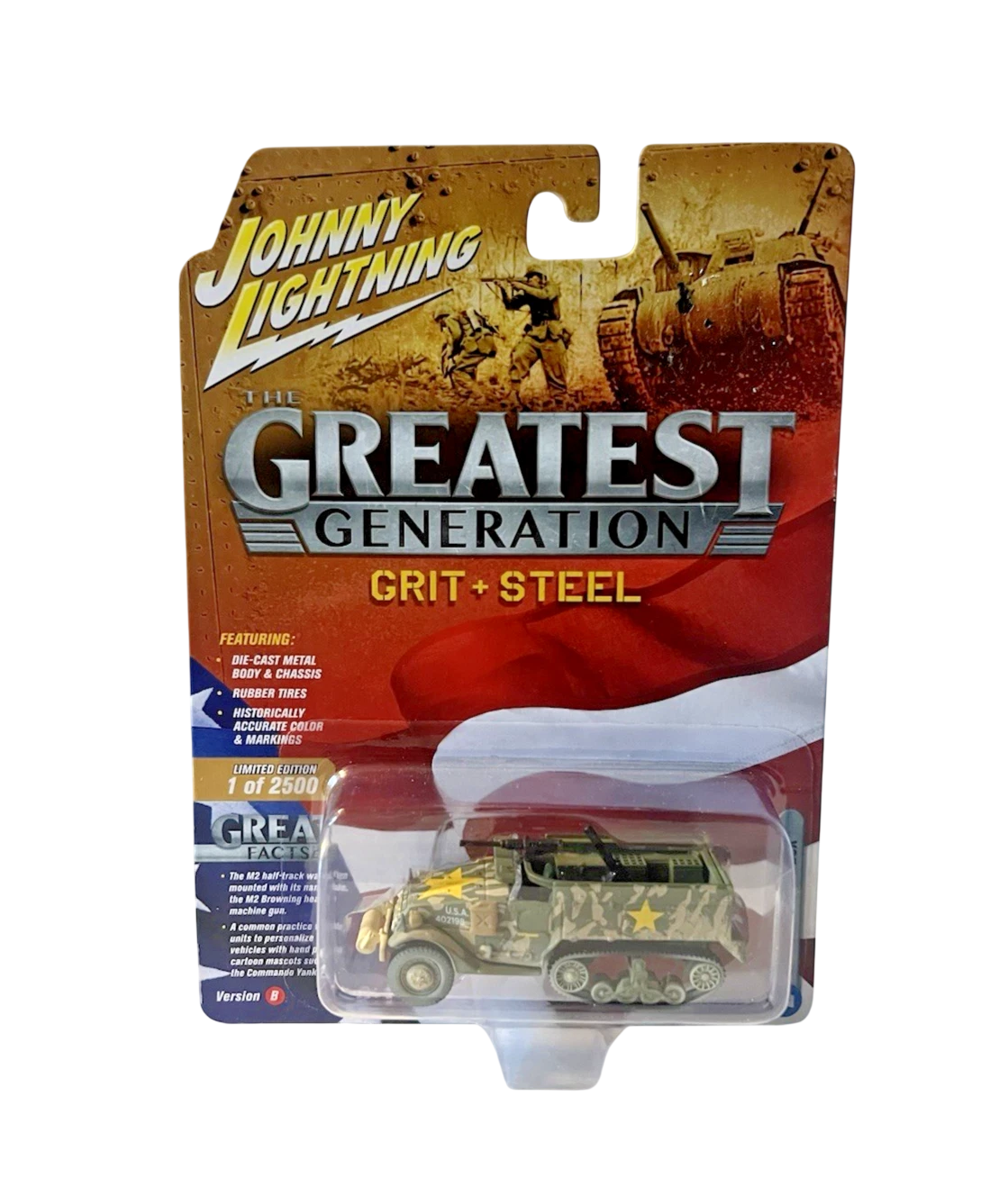 Johnny Lightning Greatest Generation Grit Steel US WWII M2 Half-Track