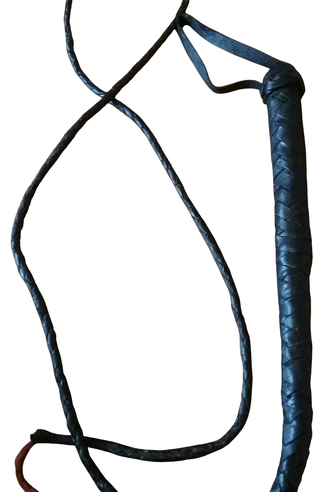 Indiana Jones Catwoman 6' Black Hand Braided Leather Bullwhip Bull Whip