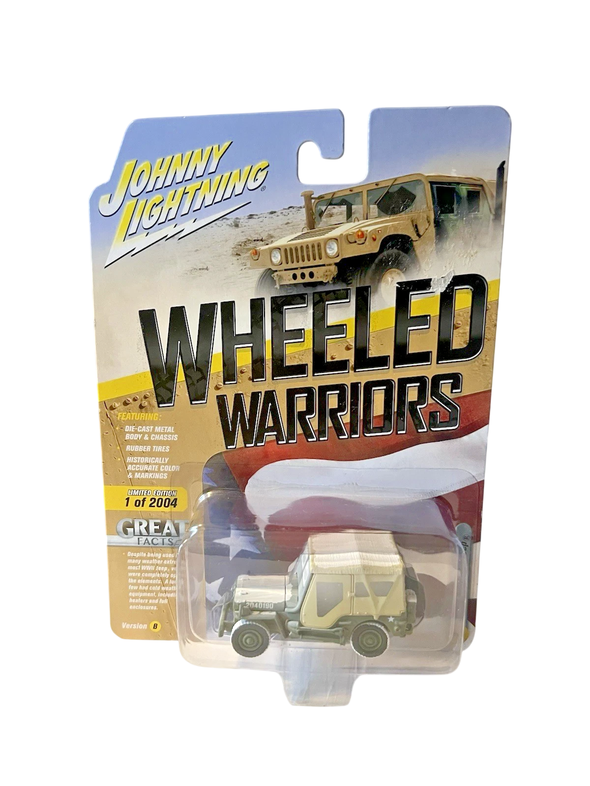 Johnny Lightning Wheeled Warriors WWII WILLYS MMB JEEP 1/2004 1:64