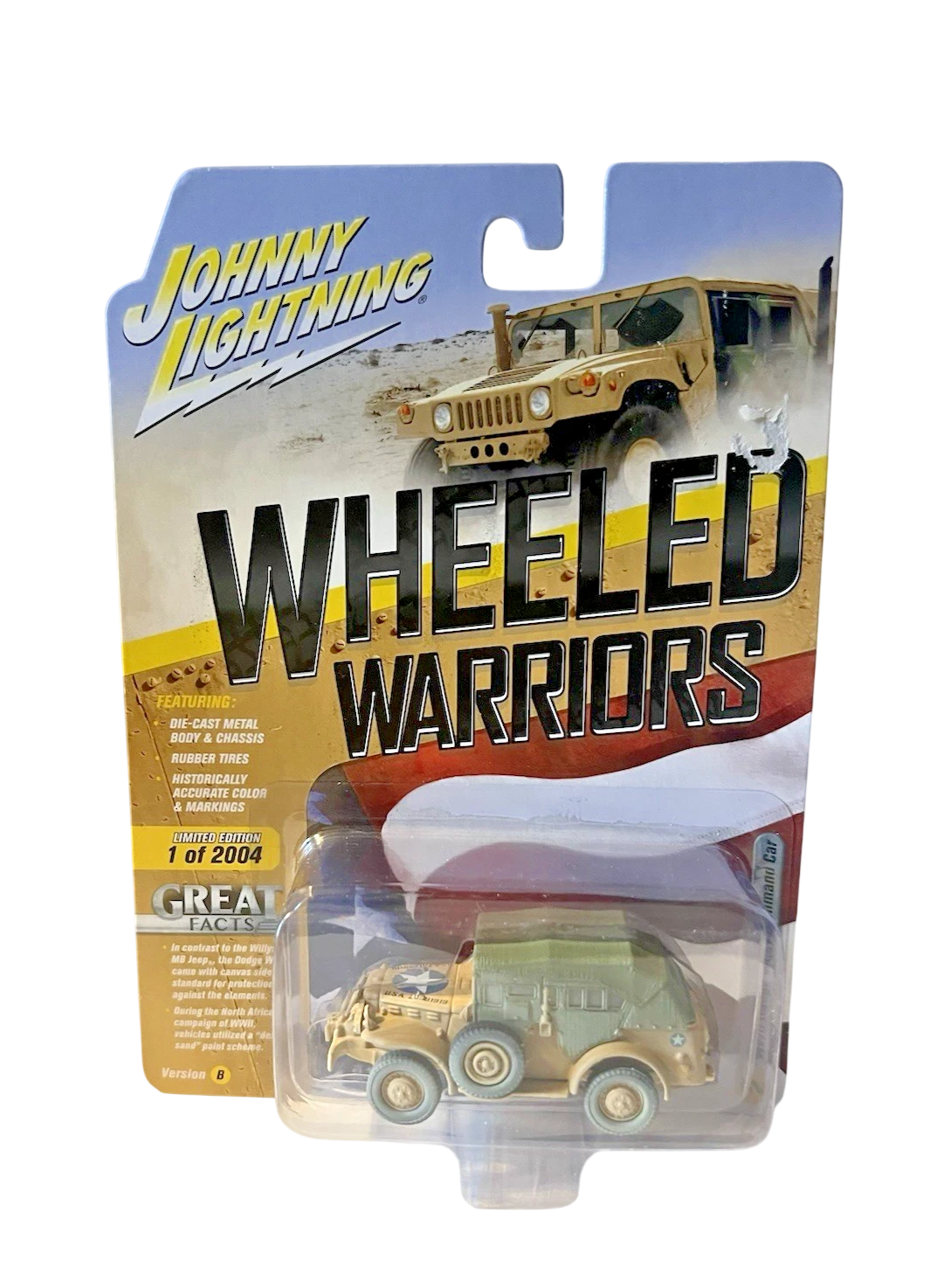 Johnny Lightning Wheeled Warriors WWII Dodge WC57 Command Car