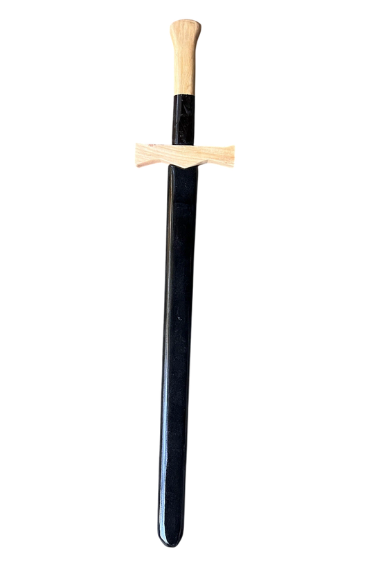 2pc Handcrafted Wooden Practice Play Sword + Scabbard