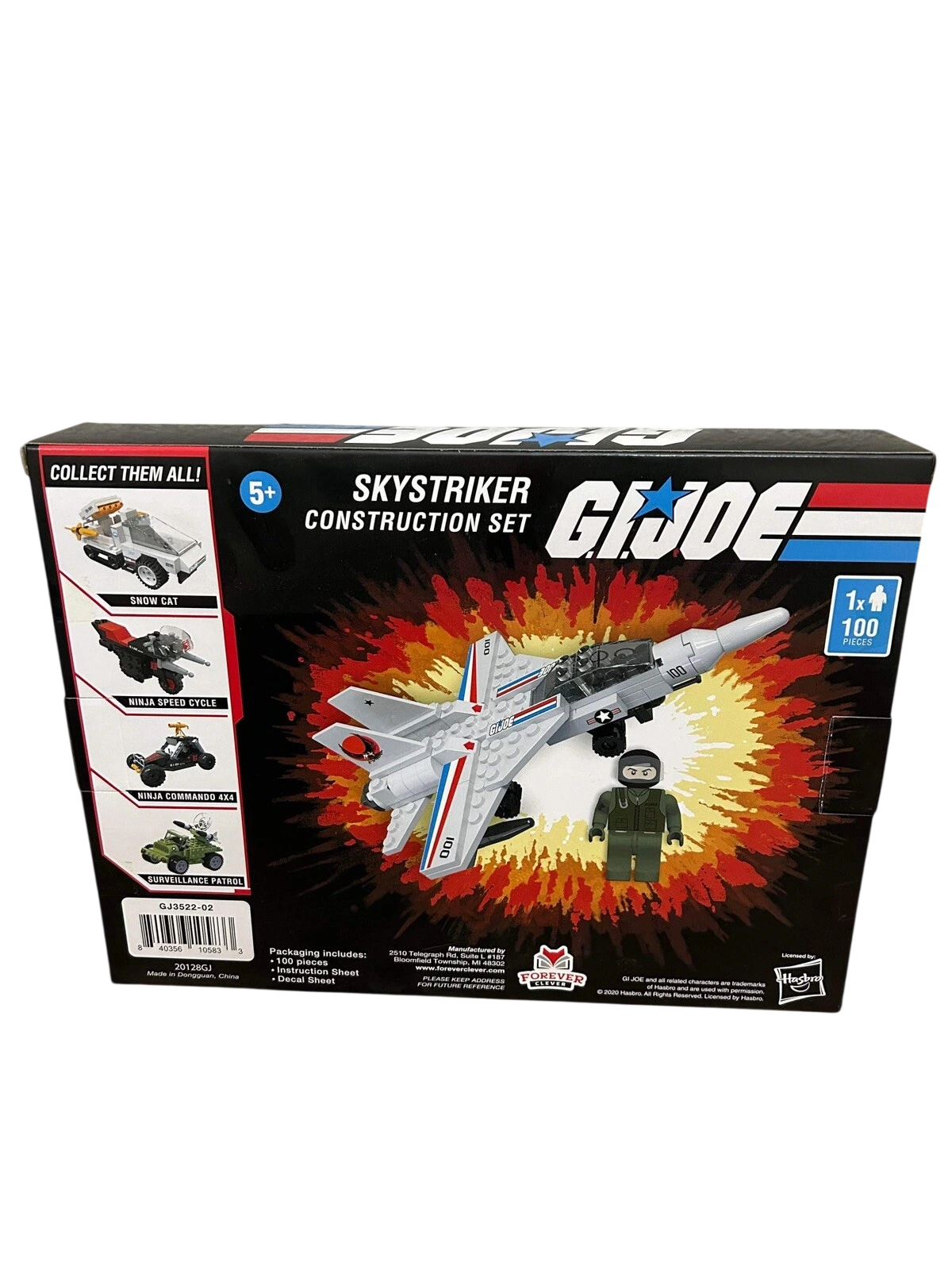 Hasbro GI Joe Construction Sets SkyStriker Warplane + Mini Figure 100pcs