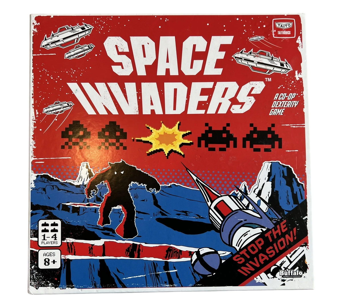 Retro Space Invaders Cooperative Dexterity Board Game