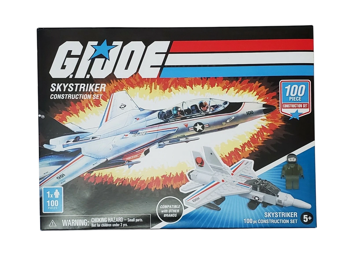Hasbro GI Joe Construction Sets SkyStriker Warplane + Mini Figure 100pcs