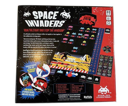Retro Space Invaders Cooperative Dexterity Board Game