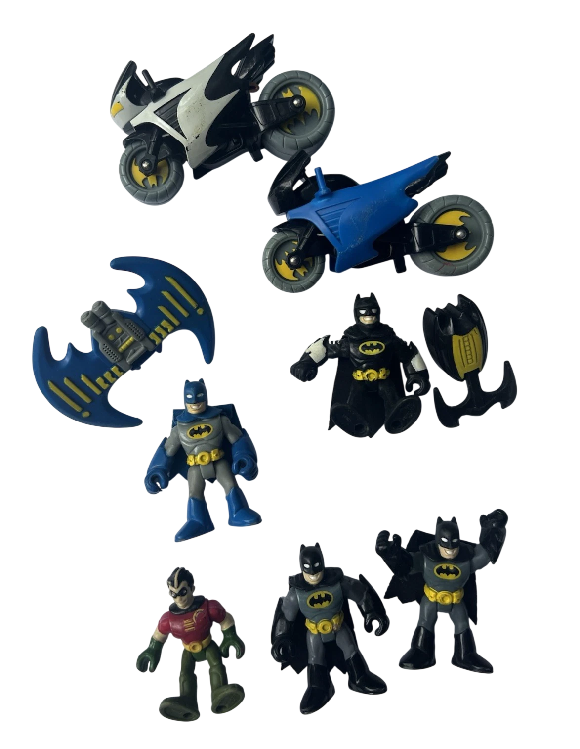 Vintage Imaginext Batman Batcave & Joker’s Fun House & Accessories 24pc Bundle